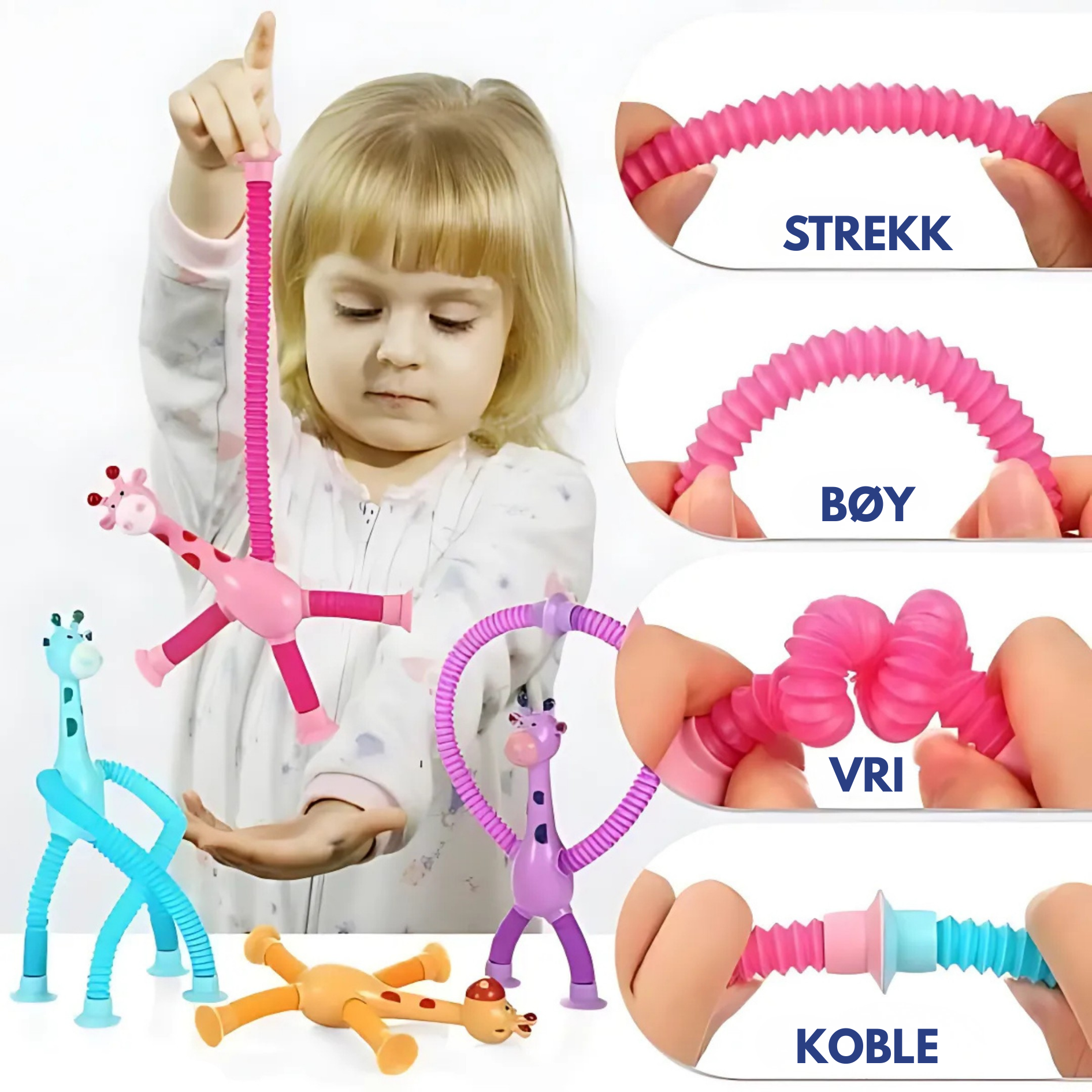 StretchyGiraffe™ – Sensorisk suge-leketøy