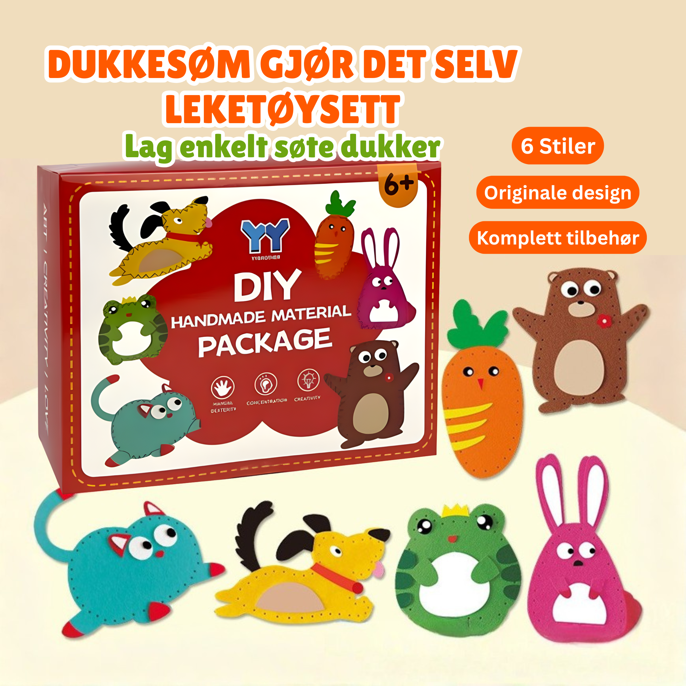 Dukkesøm Gjør det Selv Leketøysett