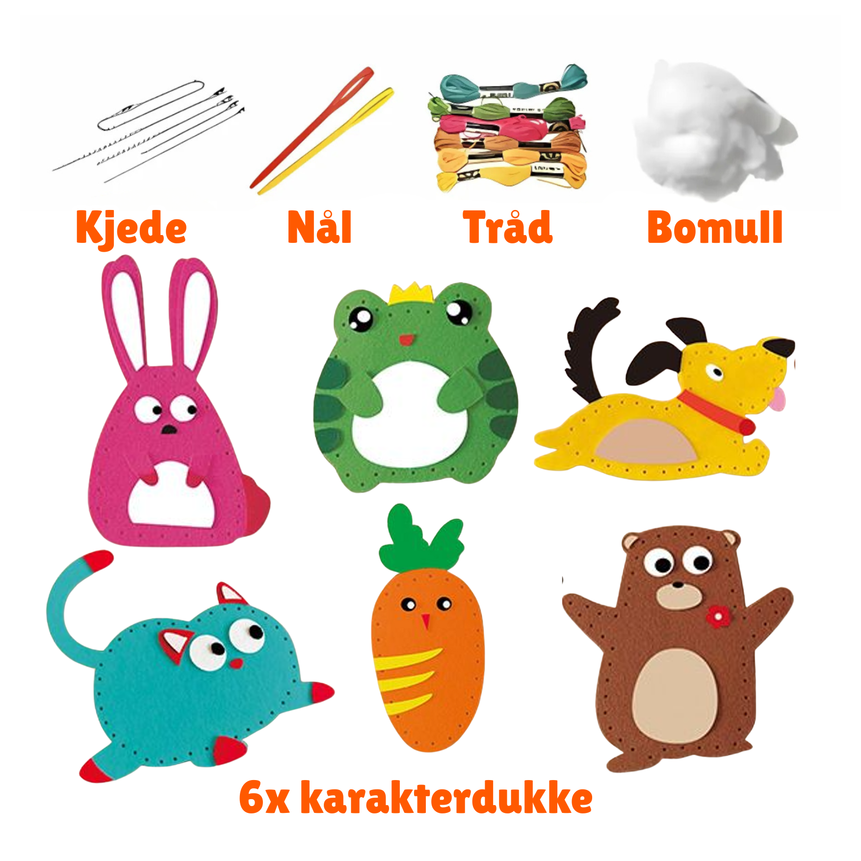 Dukkesøm Gjør det Selv Leketøysett